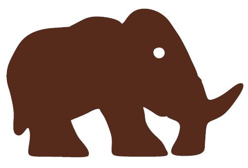 mammoth cartoon silhouette