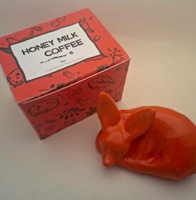 Red fox mini sculpture with box